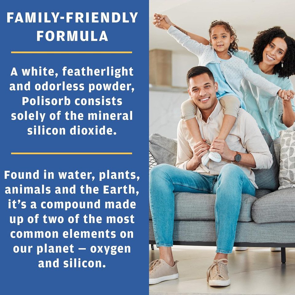 Detoxify Polisorb Digestive Tract Cleanse  Silicon Dioxide Detox Drink For Gut Health, Stomach Comfort & Cleansing, Mixes With Water, Juice, Tea - Family-Friendly, 2 Tbsp Serving For Adults
