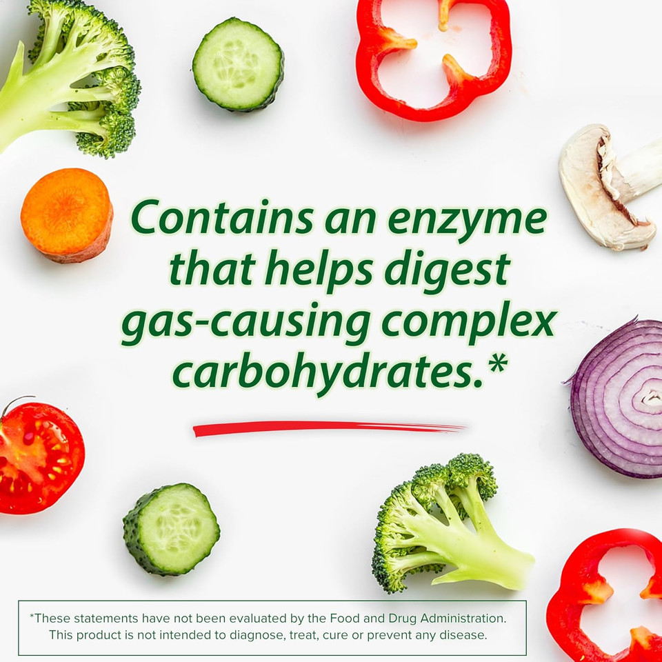 Beano Digestive Enzyme, Gas Prevention & Digestive Enzyme Supplement, 100 Count