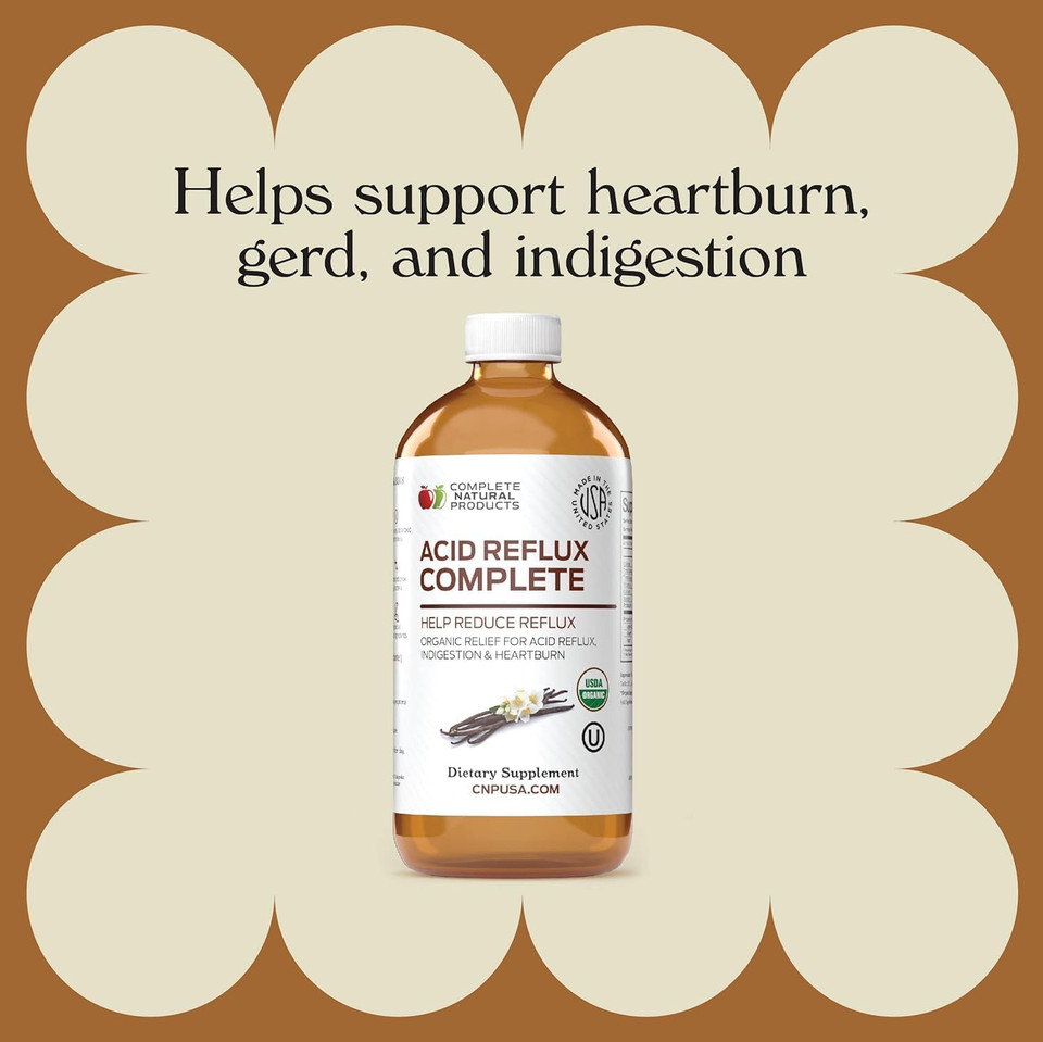 Acid Reflux Complete 16Oz - Natural Organic Liquid Heartburn, Gerd, & Amish Reflux Relief Remedy & Medicine
