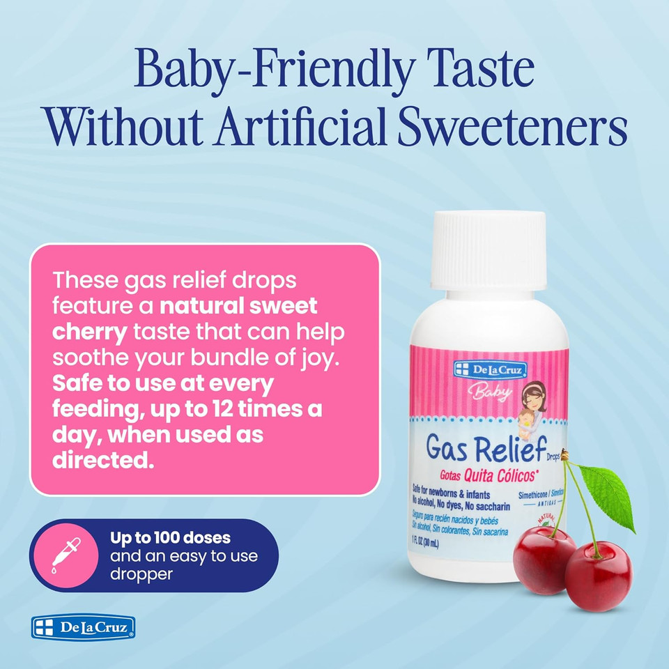 Gas Drops For Babies - Quita Cólicos Infant Gas Relief Drops With Simethicone - Safe Colic Drops For Newborns 1 Fl. Oz. (30 Ml)