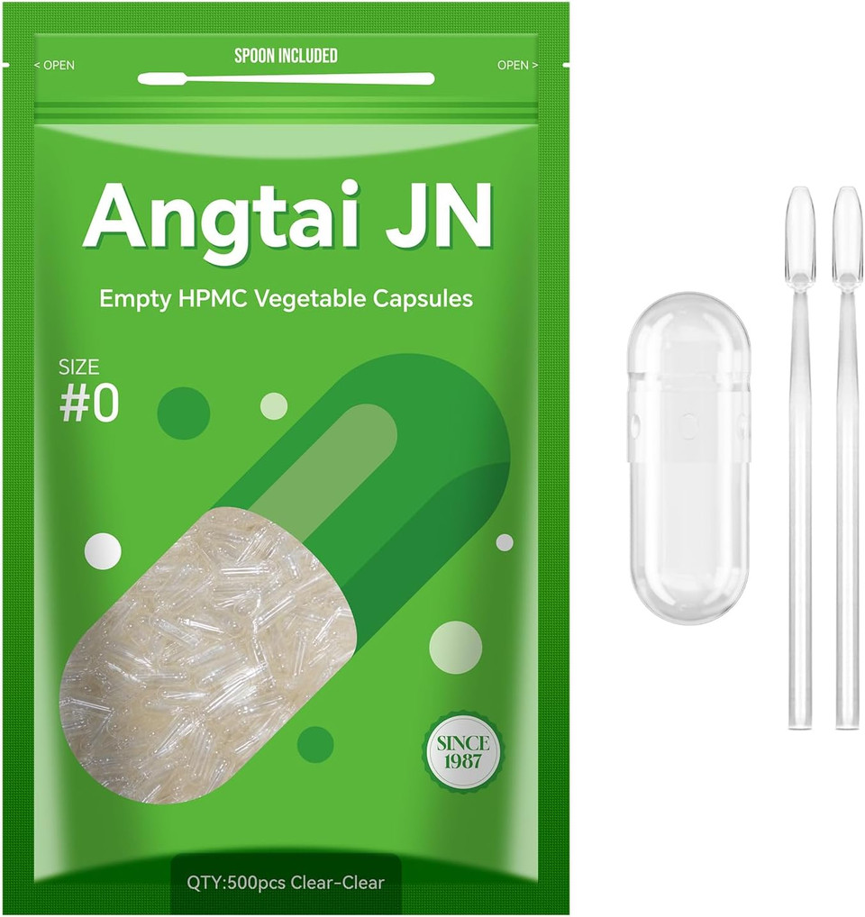 Size 0 Capsules Empty Vegan Plant Based Clear (5,000 Count) Gluten Free, Non-Gmo, Halal Certified Pill Caps Filling Kit With 2 Spoons For Vegetarian Diy Your Own Supplements