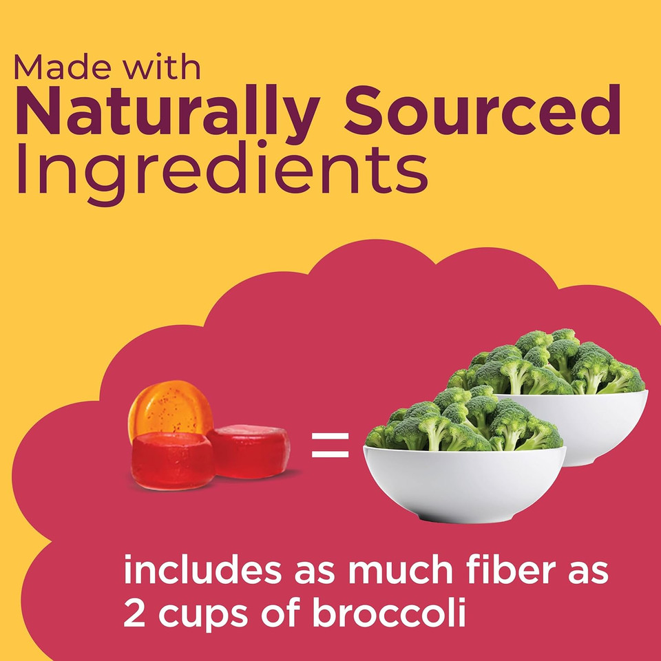 Country Farms Fiber Care Prebiotic Gummies, 6G Of Fiber Per Serving, Glp-1 Booster, Fos From Beets, Digestive Health, Supports Regularity, Mixed Fruit Flavor, 120 Gummies, 40 Servings
