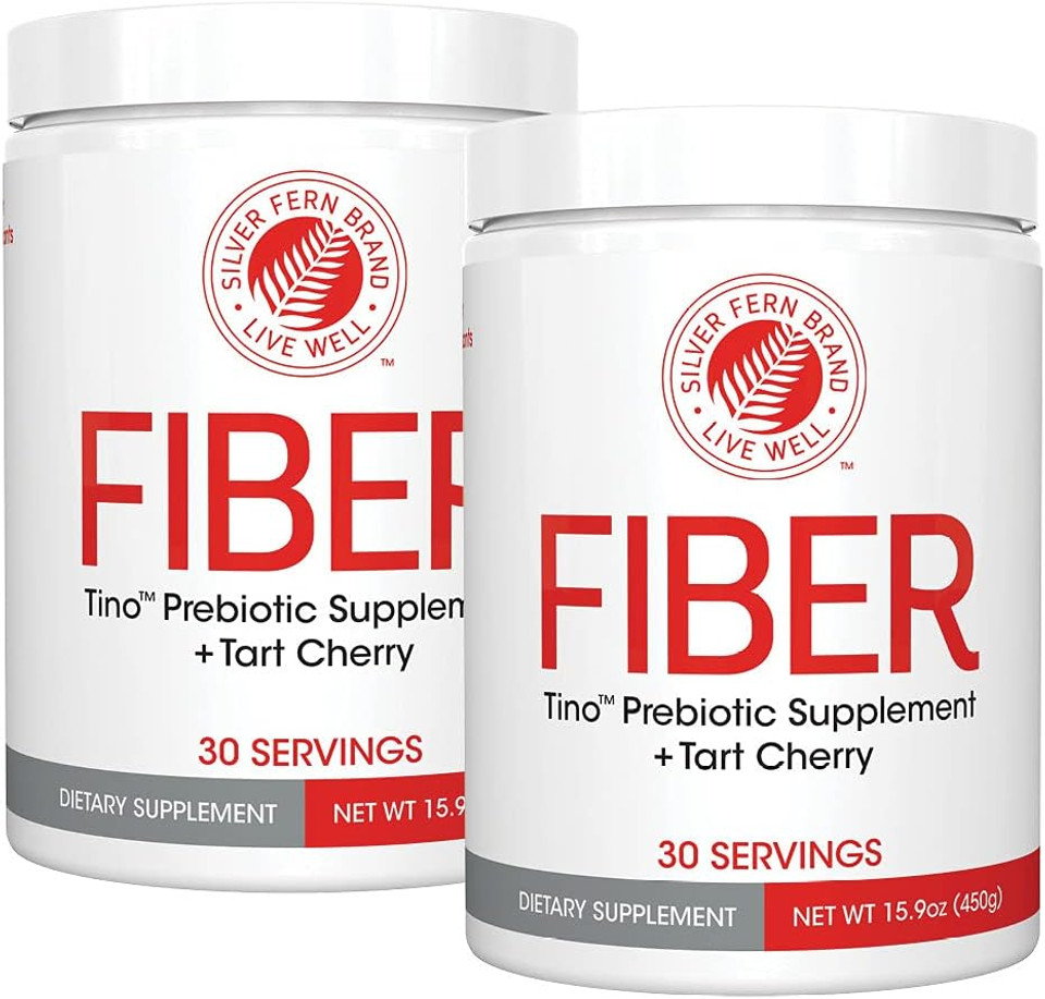 Tino Natural Gluten Free Prebiotic Fiber Supplement - With Tart Cherry Extract & Polycan Black Yeast Extract - Non-Gmo, Water Soluble Fiber Powder Mix (1 Canister - 15.9 Oz)