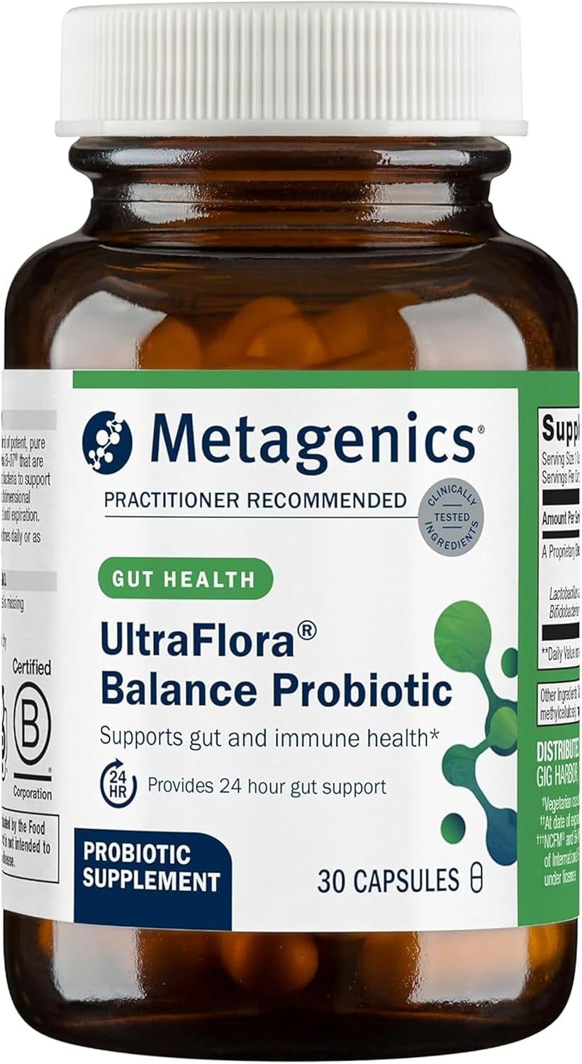 Metagenics Ultraflora Balance Probiotic - Daily Gut Health Supplement* - Offers Digestive & Immune System Support* - Vegetarian, Non-Gmo & Gluten-Free - 120 Capsules