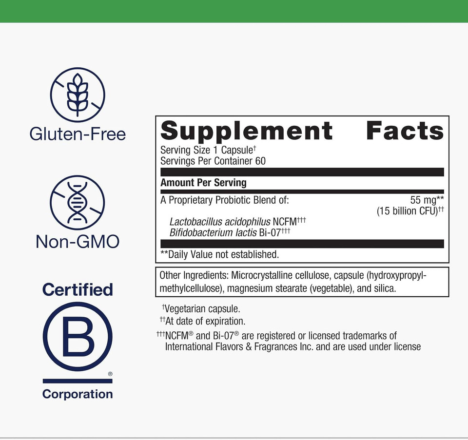 Metagenics Ultraflora Balance Probiotic - Daily Gut Health Supplement* - Offers Digestive & Immune System Support* - Vegetarian, Non-Gmo & Gluten-Free - 60 Capsules