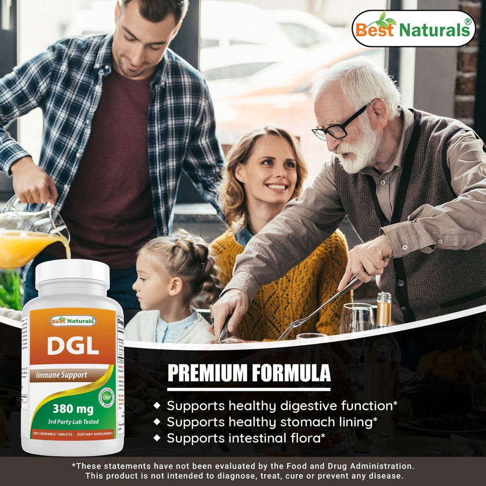 Best Naturals Dgl Chewable 380 Mg 180 Tablets