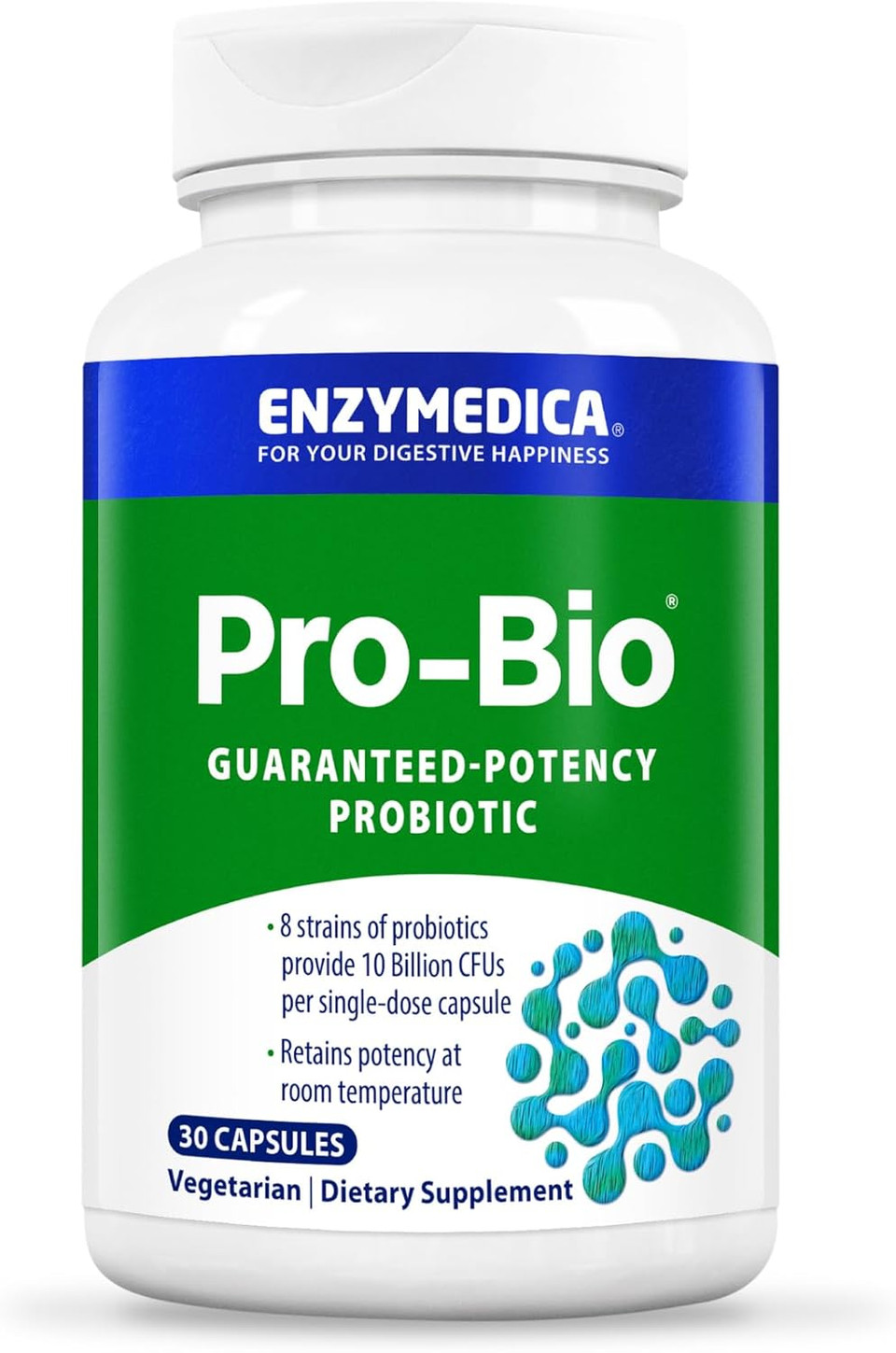 Enzymedica, Pro-Bio, Shelf Stable, Stomach-Acid Resistant Probiotic For Healthy Digestion, 10 Billion Cfu, 90 Count