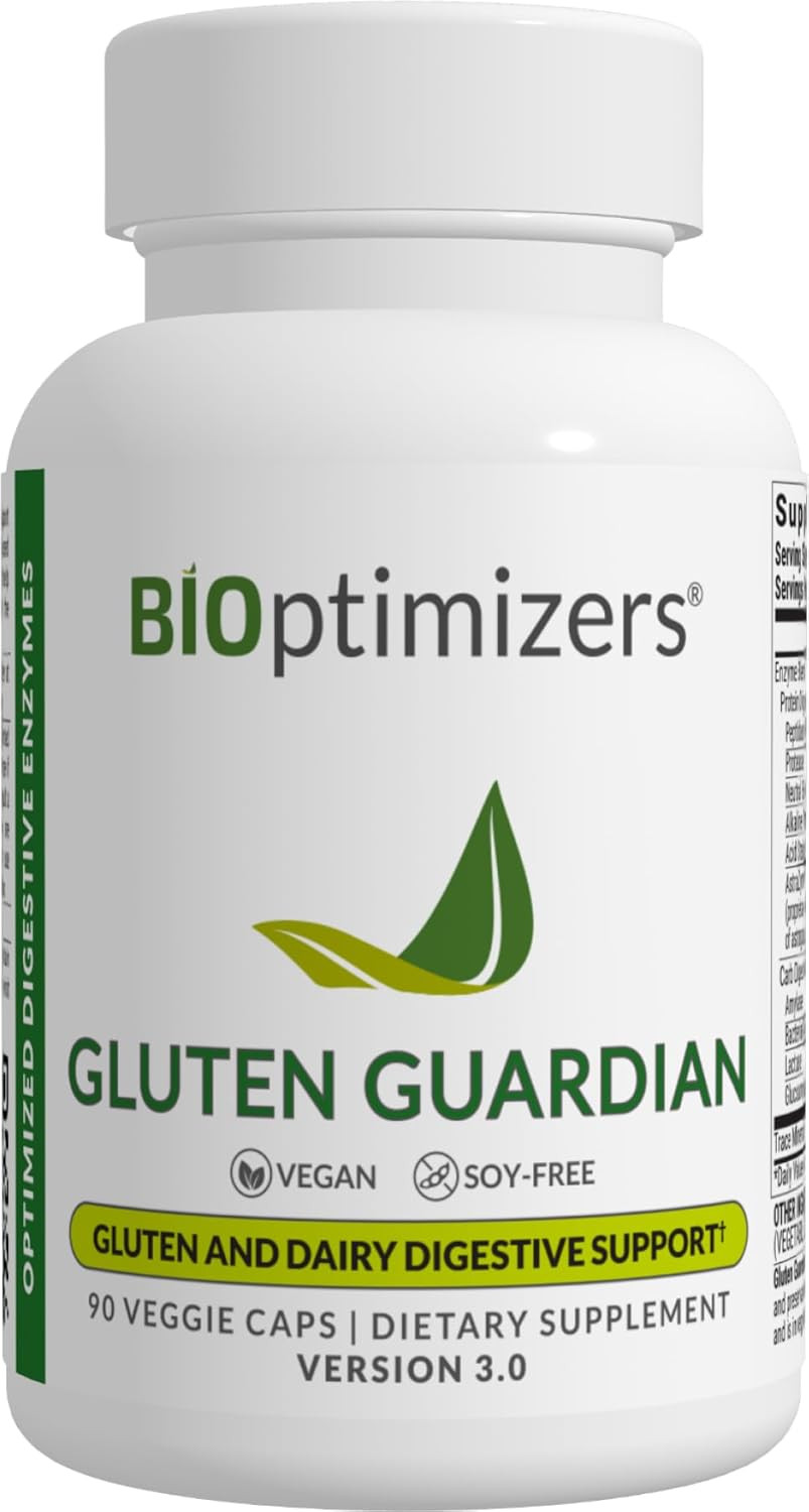 Gluten Guardian 3.0 - Enzyme Supplement With Dpp-Iv To Support Gluten Digestion  May Help Prevent Bloating, Gas, And Indigestion, 90 Capsules