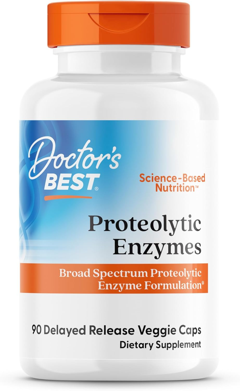 Doctors Best Proteolytic Enzymes, Broad Spectrum Proteolytic Enzyme Formulation, Non-Gmo, Vegetarian 90 Delayed Release Veggie Caps