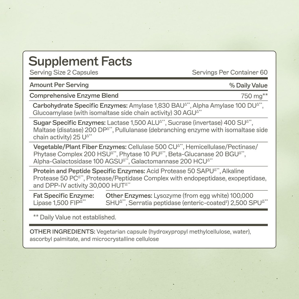Amy Myers Md Complete Enzymes - Gut Care & Digestive Health Support Supplement - Daily Healthy Microbiome Support Nutritional Supplement - 120 Capsules