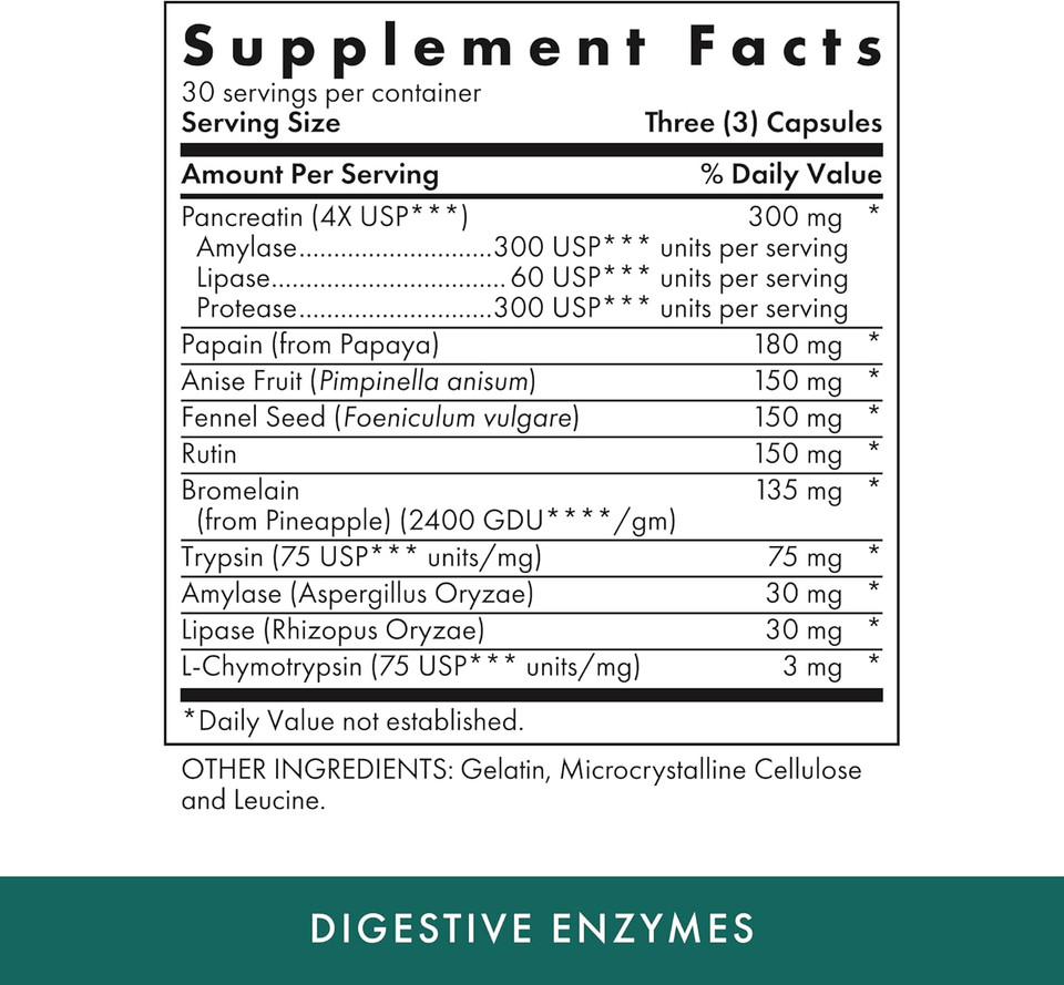 Michael'S Health Naturopathic Programs Digestive Enzymes - 90 Capsules - Assists In Digesting Protein, Fats, Starch, Dairy & Carbohydrates - 30 Servings