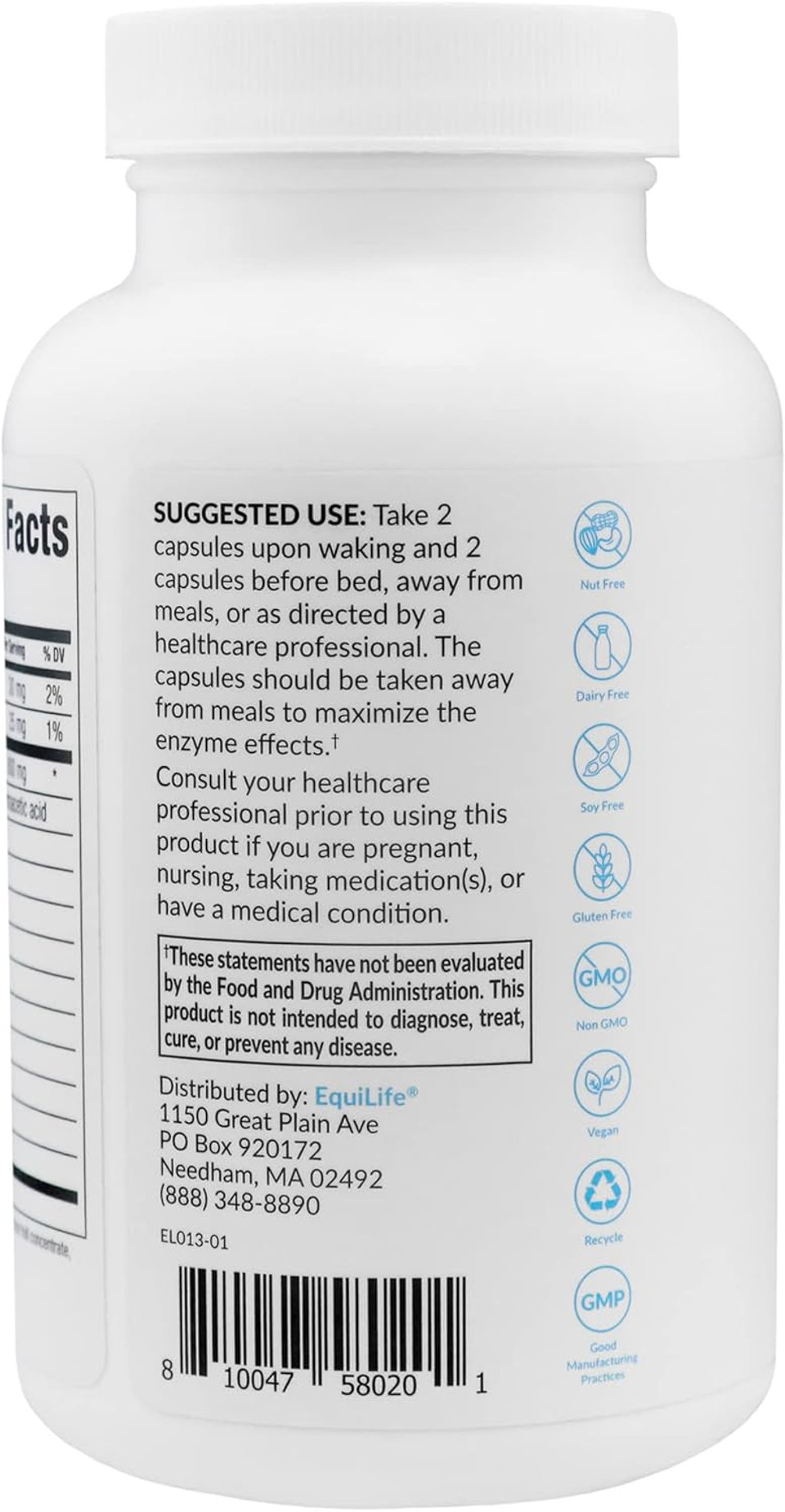Equilife - Florafilm, Gut Health Supplement, Supports Natural Detoxification, Aids Digestion, Provides Immunity Support, Contains Key Digestive Enzymes, Non-Gmo, Vegan, Gluten-Free (120 Capsules)