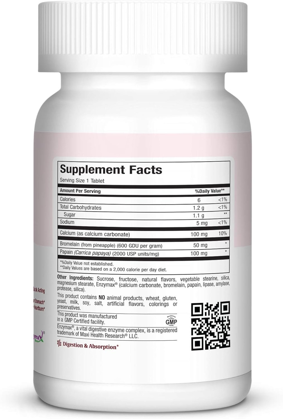 Maxi Health Chewable Digest - Natural Digestive Enzymes With Bromelain And Calcium- Quick-Acting - 90 Chewables - Kosher - Supports Healthy Digestion And Joint Comfort For Men & Women