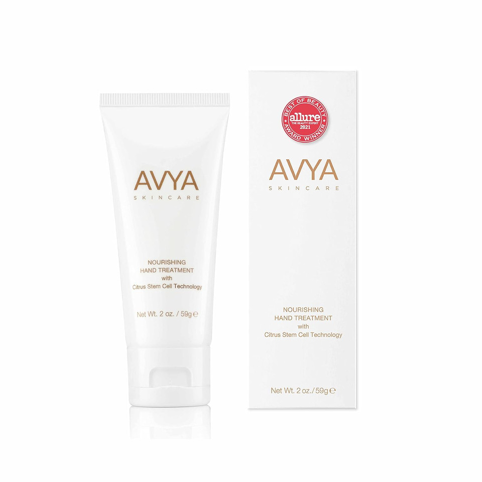 Avya Hydrating Hand Lotion For Dry Skin  Nourishing Hand Healing Treatment For Dry And Ashy Skin/Hyaluronic Acid And Citrus Stem Cell Technology/Advanced Ayurvedic Skincare (2Oz)