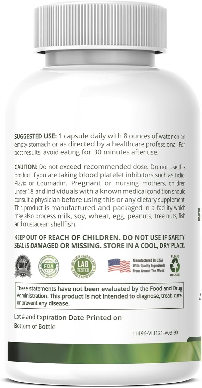 Serrapeptase Supplement - All-Natural, Non-Gmo, Gluten Free Serrapeptase 40000 Spu - Proteolytic Enzymes For Sinus, Respiratory And Joint Health, 100% Vegetarian - 90 Capsules