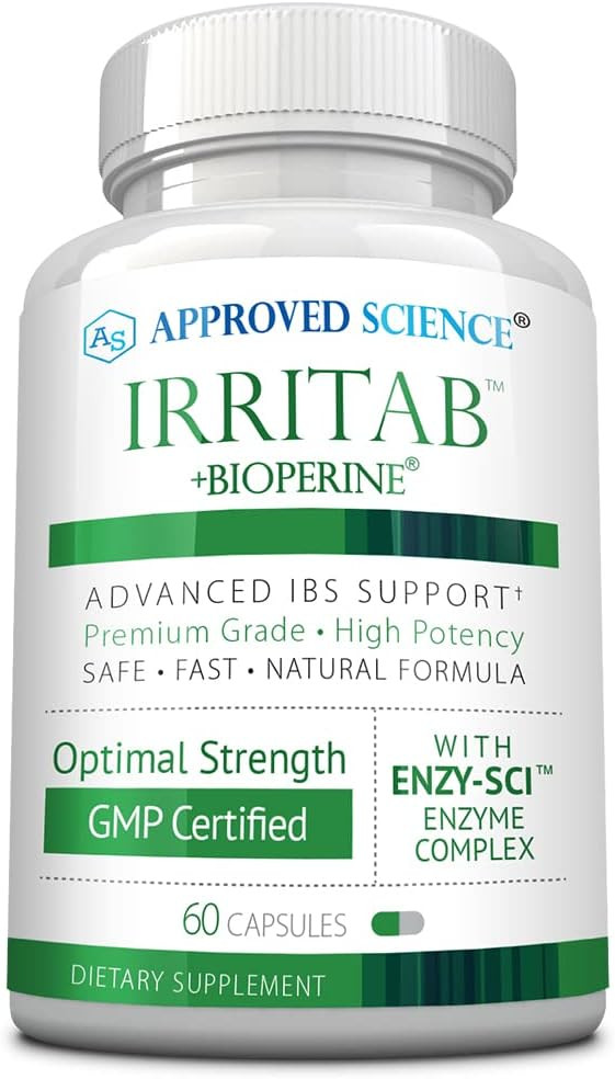 Approved Science Irritab - Natural Digestive Enzyme Support - Total Support - 6 Month Supply
