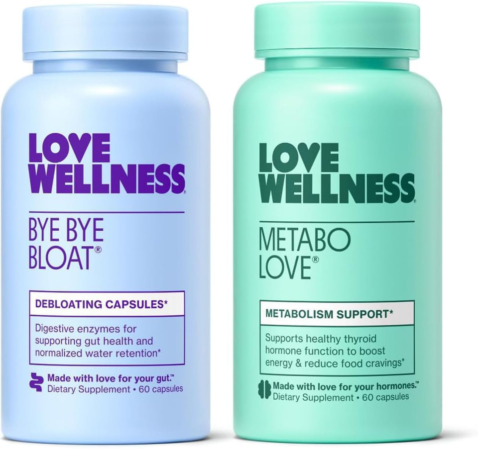 Love Wellness Bye Bye Bloat, Digestive Enzymes | Bloating Relief For Women | Help Reduce Gas Relief & Water Retention | Supports Digestive Health With Fenugreek & Dandelion | 180 Count