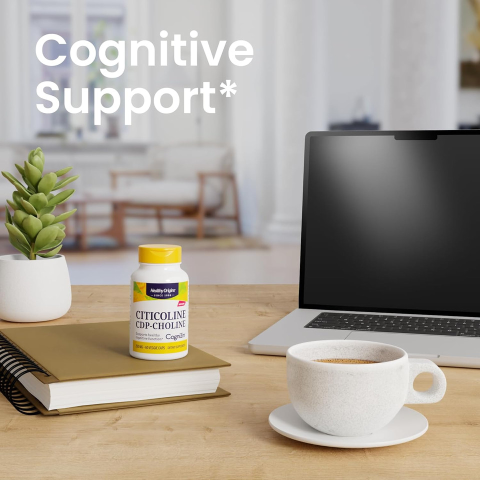 Healthy Origins Cognizin (Citicoline), 250 Mg - Brain Supplement For Memory With Citicoline Cdp Choline - Non-Gmo, Vegan & Gluten-Free Supplement - 30 Veggie Capsules