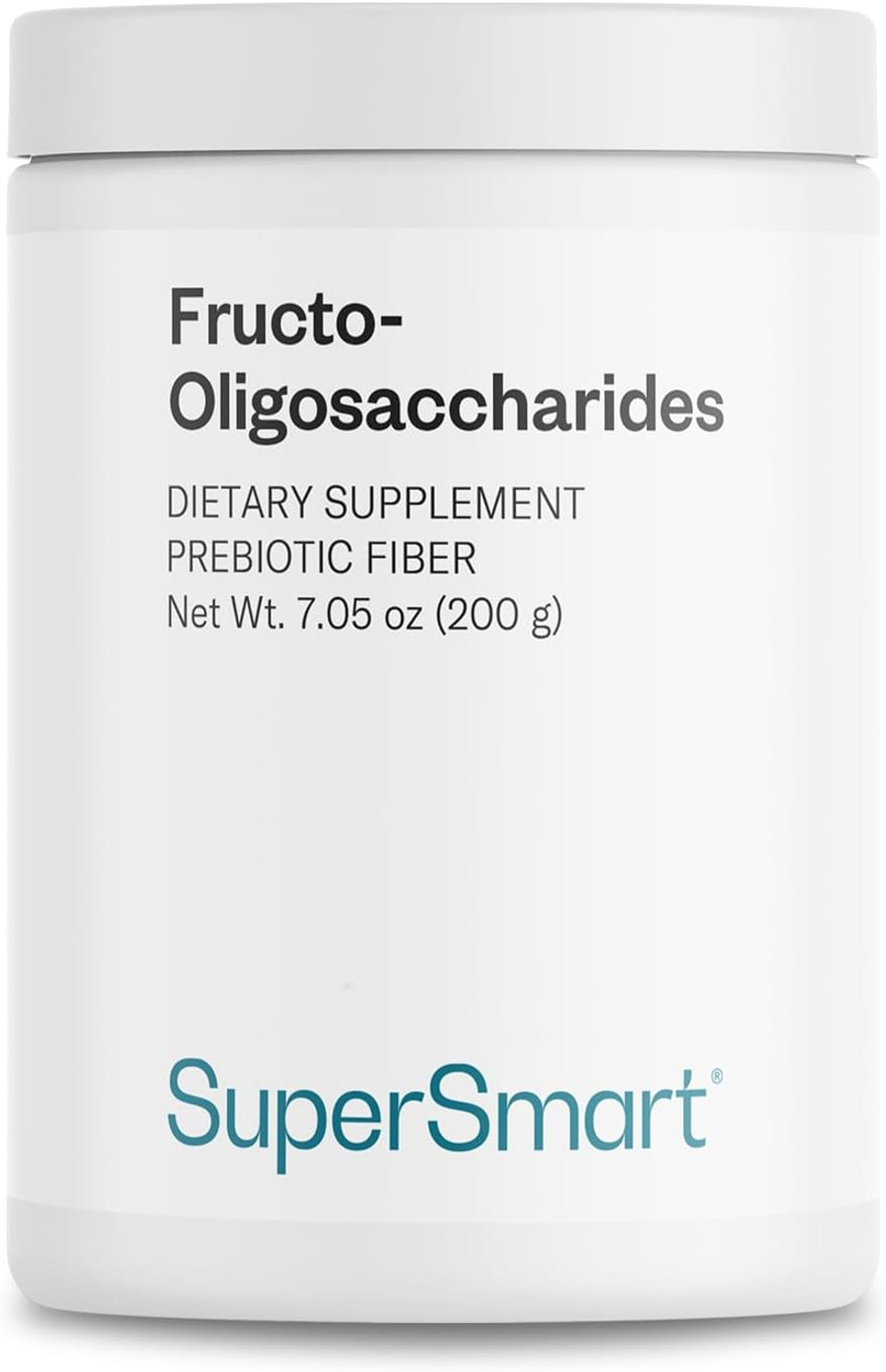 Supersmart - Fructo Oligosaccharides Powder (Prebiotics Fos) - Oligofructose Inulin - Fiber Supplement - Intestinal Flora & Gut Health - Digestive Support | Non-Gmo & Gluten Free - 200 G