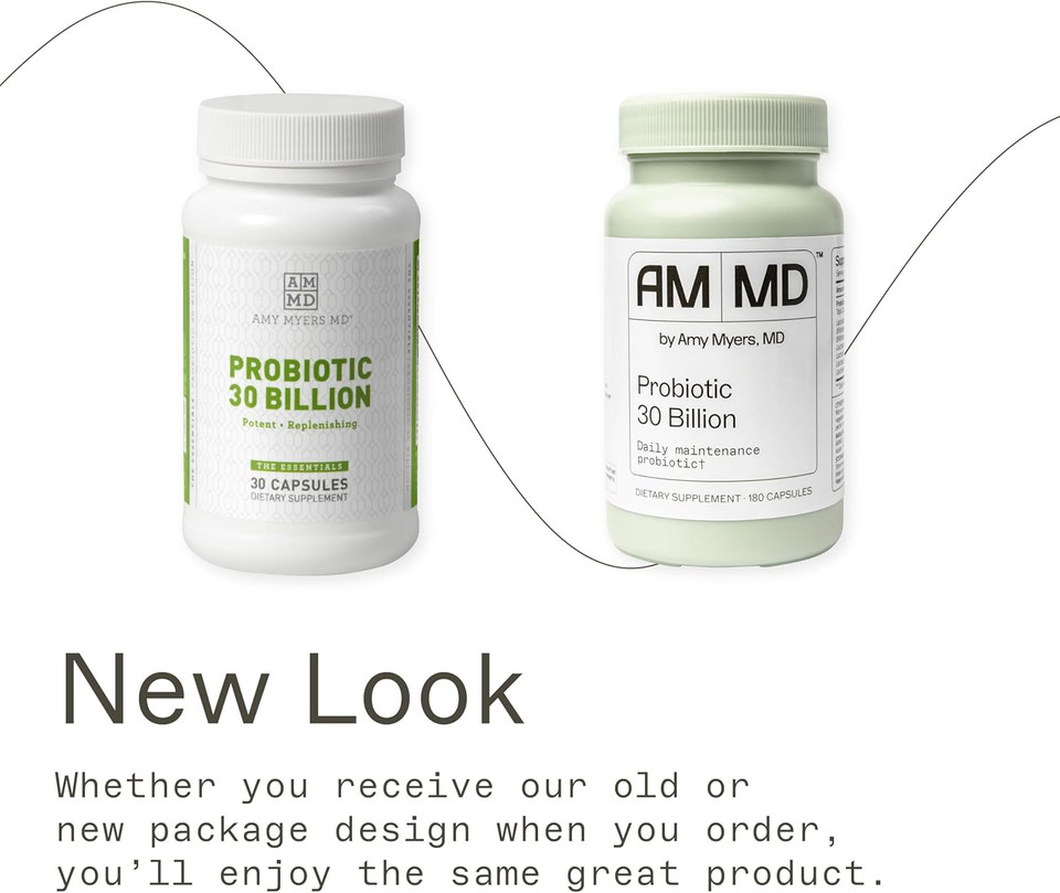 Amy Myers Md Best Probiotics 30 Billion Cfu Per Capsule - For Women & Men - Powerful Combination Of Doctor Approved Strains - Supports Healthy Digestion And Gut Bacteria Balance - One Month Supply