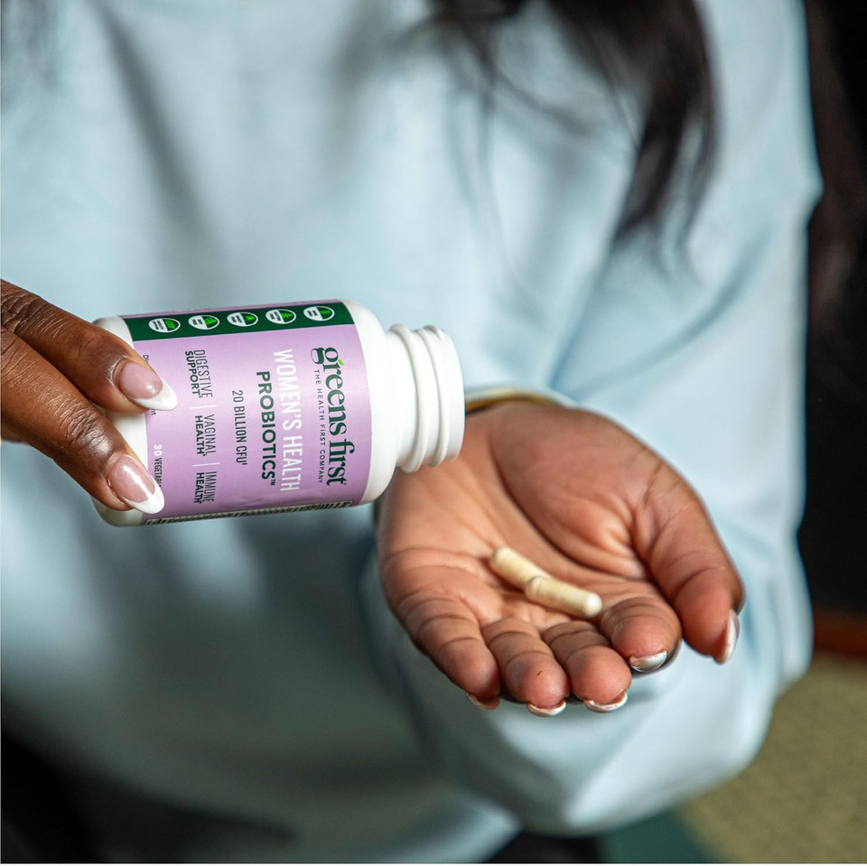 Greens First WomenS Health Probiotics - Probiotic For Ph Balance - 20 Billion Cfu - Support For Digestive, Immune & Vaginal Health Non-Gmo/Gluten-Free/Dairy-Free/Soy-Free (30 Vegetable Capsules)