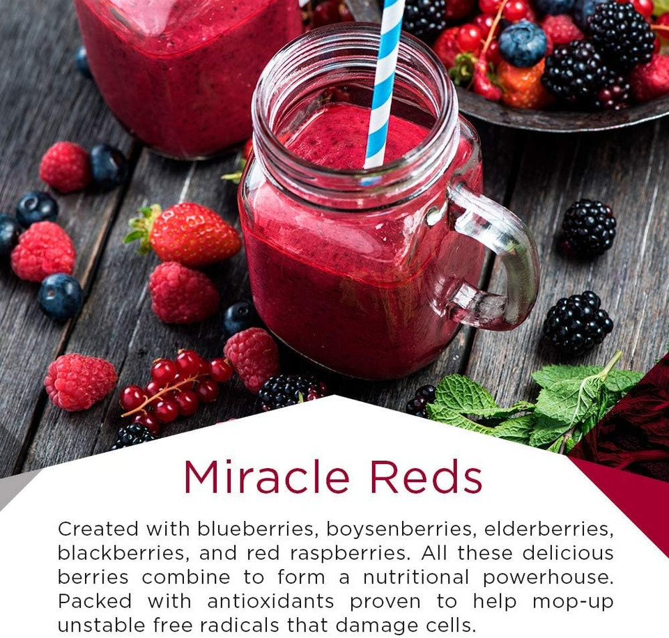 Macrolife Naturals Miracle Reds Superfood Supplement Powder Antioxidants Polyphenols Enzymes Probiotics - Raw Non-Gmo Organic Vegan Gluten & Dairy Free (30 Servings) Macrolife Naturals Miracle Reds Superfood Supplement Powder Antioxidants Polyphenols Enzymes Probiotics - Raw Non-Gmo Organic Vegan Gluten & Dairy Free (30 Servings)