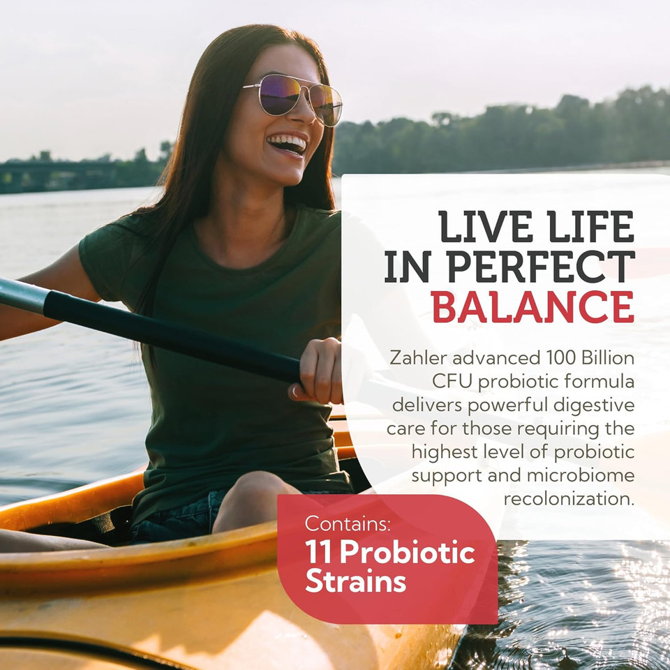 Zahler Biodophilus100-100 Billion Probiotic - 100 Billion Cfu 11-Strain Gut Health Probiotic Supplement - Prebiotics/Probiotics For Digestive Health, Probiotics For Women And Men. (30 Ct)