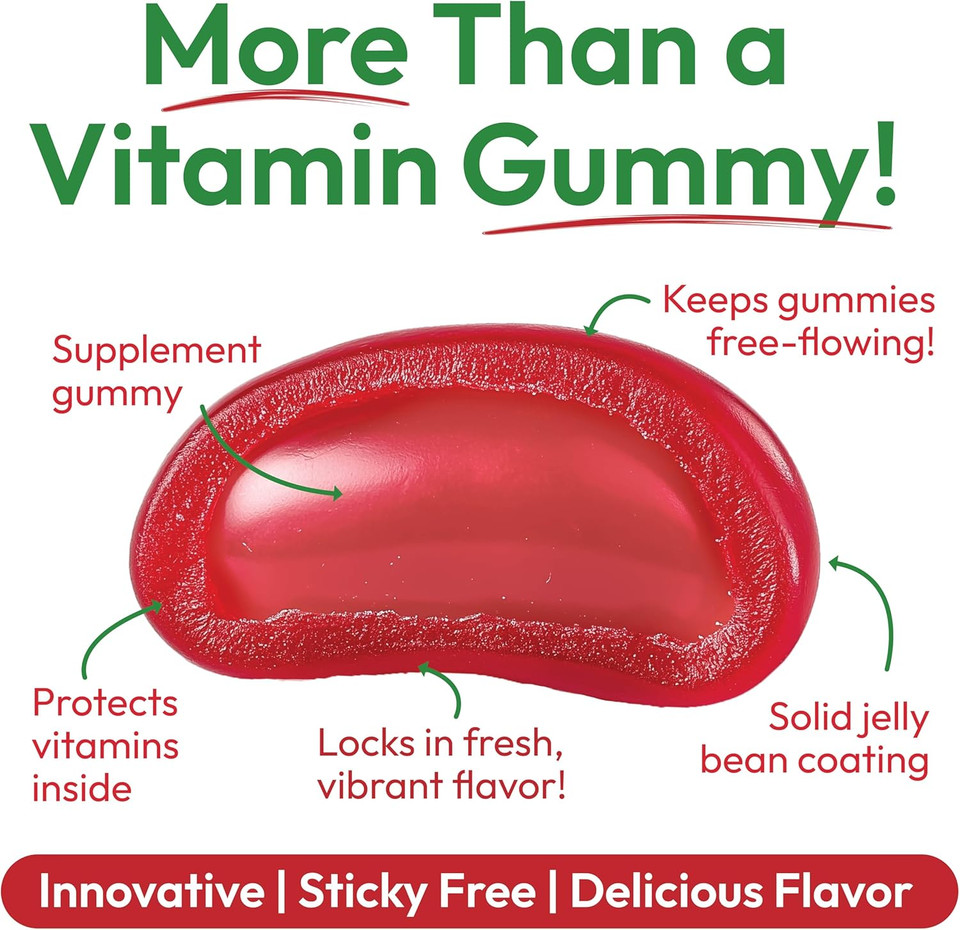 Probiotic Jelly Bean Gummies For Men And Women, Probiotic Supplements For Digestive Health, Nutritional Vegetarian Supplements, 120 Strawberry Blast Jelly Beans, Kosher