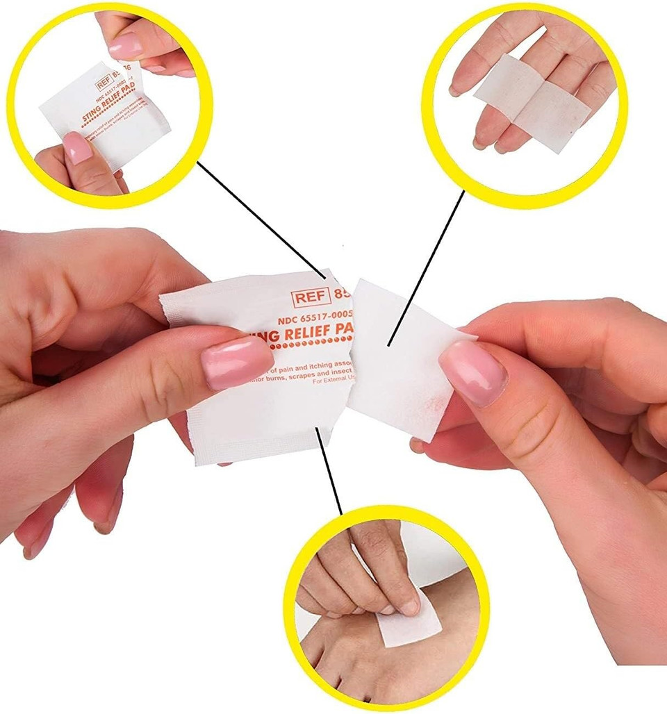 Dukal Sting Relief Pads. Case Of 200 Anesthetic Pads For Burns, Scrapes. 2-Ply Non-Woven Pads In Individual Pouches, Non-Sterile Sting Relief Wipes, 856 Dukal Sting Relief Pads. Case Of 200 Anesthetic Pads For Burns, Scrapes. 2-Ply Non-Woven Pads In Individual Pouches, Non-Sterile Sting Relief Wipes, 856
