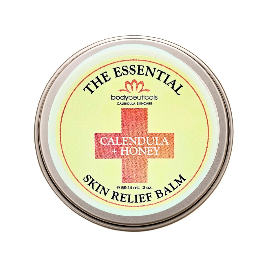 Calendula And Honey Skin Relief Balm  Natural Soothing Salve For Chapped Skin, Rashes, Chafing, And Insect Bites  Non-Gmo, Wheat Free, Travel-Friendly 2 Oz Jar