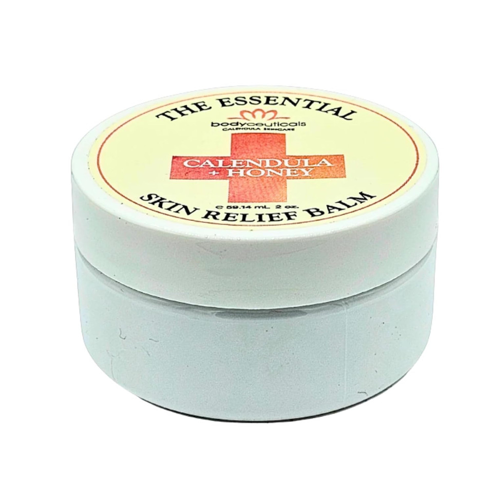 Calendula And Honey Skin Relief Balm  Natural Soothing Salve For Chapped Skin, Rashes, Chafing, And Insect Bites  Non-Gmo, Wheat Free, Travel-Friendly 2 Oz Jar