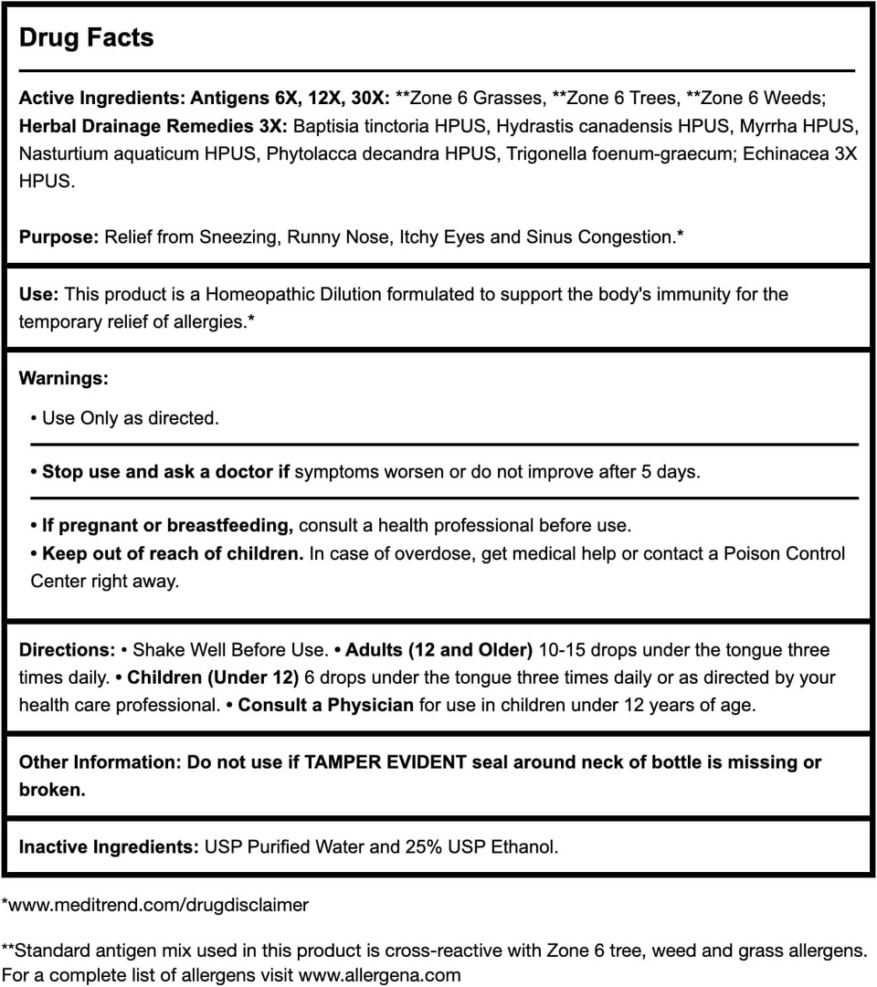 Progena - Allergena Zone 6 (1 Fl Ounce)