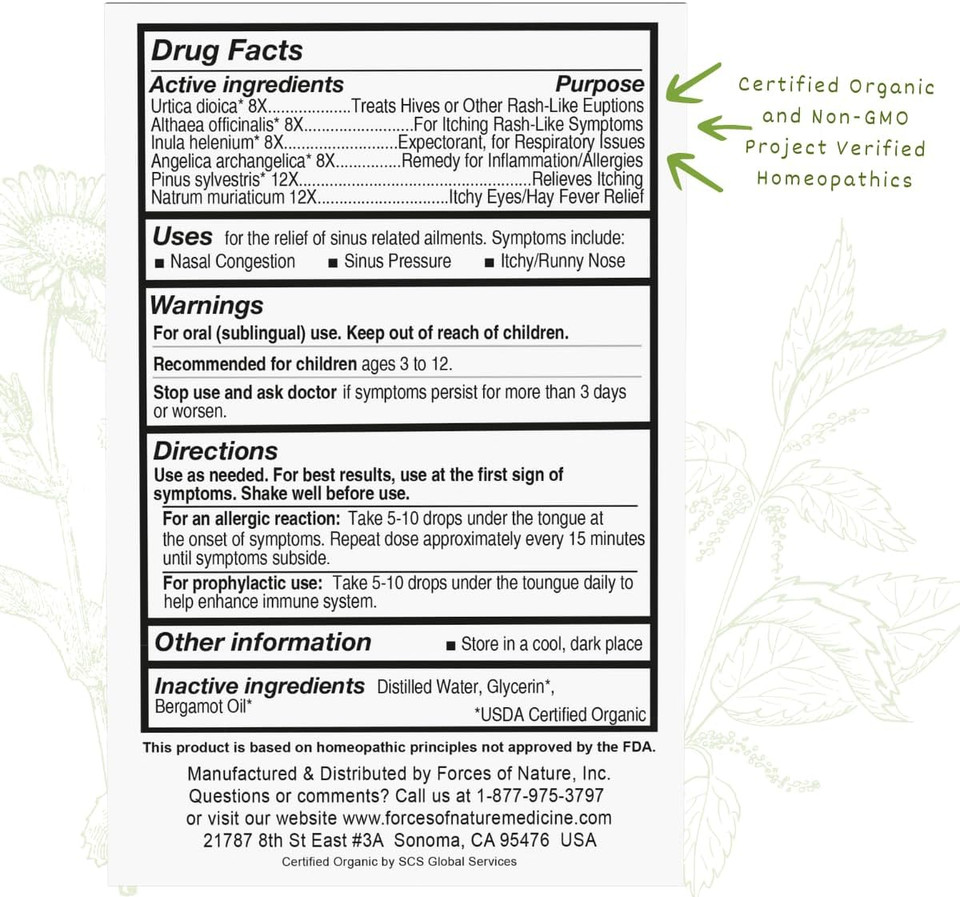 Forces Of Nature Kids Allergy Relief, Organic Homeopathic Medicine, Immune Support & Multi Symptom For Ages 3-12, Indoor & Outdoor Allergies, Itchy Eyes, Runny Nose, Sinus Pressure, Non Drowsy Forces Of Nature Kids Allergy Relief, Organic Homeopathic Medicine, Immune Support & Multi Symptom For Ages 3-12, Indoor & Outdoor Allergies, Itchy Eyes, Runny Nose, Sinus Pressure, Non Drowsy