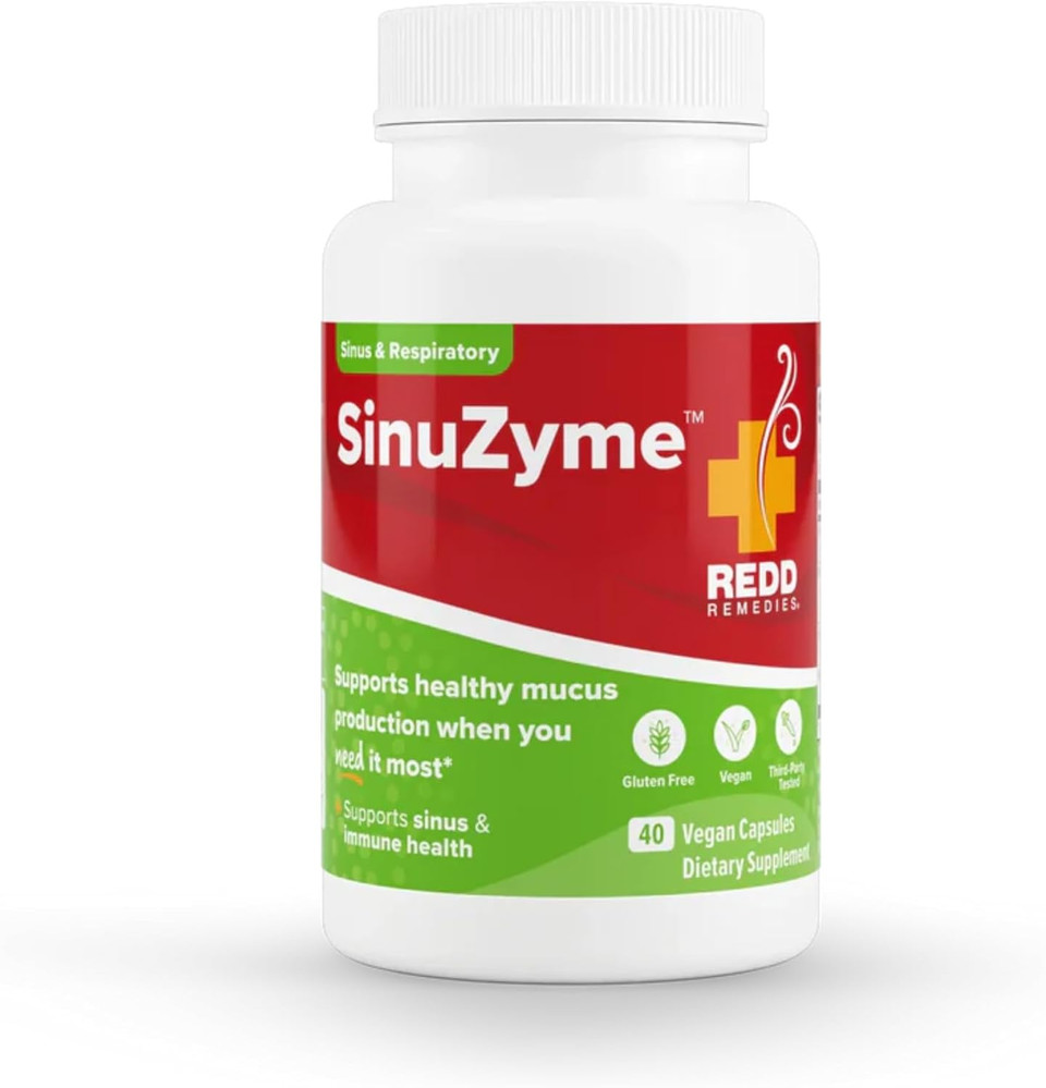 Redd Remedies, Sinuzyme, Supports Sinus And Immune Health, 40 Vegan Capsules