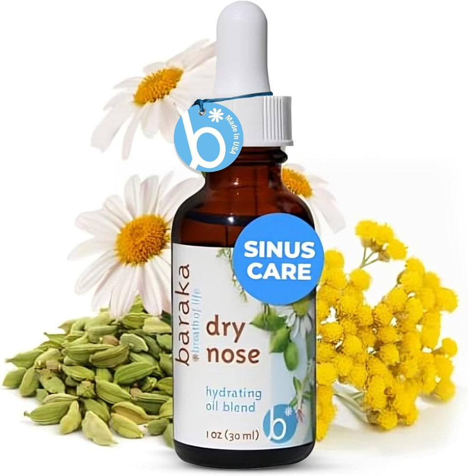 Dry Nose Nasal Moisturizer - Organic Essential Oils (Cardamom, Everlast, German & Roman Chamomile) In Sesame Oil Base - Hydrating Sinuses & Dry Nose - (1 Oz Dropper Bottle) Dry Nose Nasal Moisturizer - Organic Essential Oils (Cardamom, Everlast, German & Roman Chamomile) In Sesame Oil Base - Hydrating Sinuses & Dry Nose - (1 Oz Dropper Bottle)