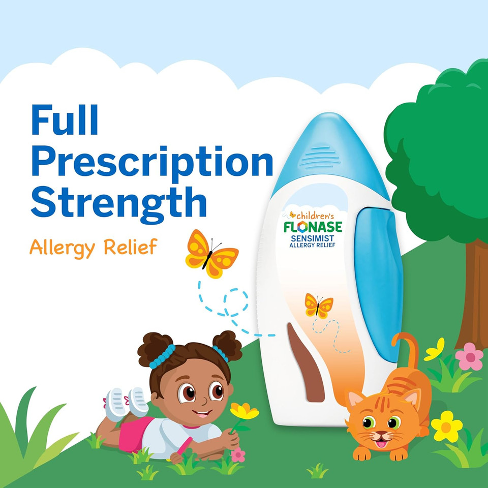 Flonase Children'S Sensimist Allergy Relief Spray, 24 Hour Non-Drowsy Children'S Allergy Medicine, Scent-Free, Alcohol-Free Fine Mist - 60 Sprays Flonase Children'S Sensimist Allergy Relief Spray, 24 Hour Non-Drowsy Children'S Allergy Medicine, Scent-Free, Alcohol-Free Fine Mist - 60 Sprays