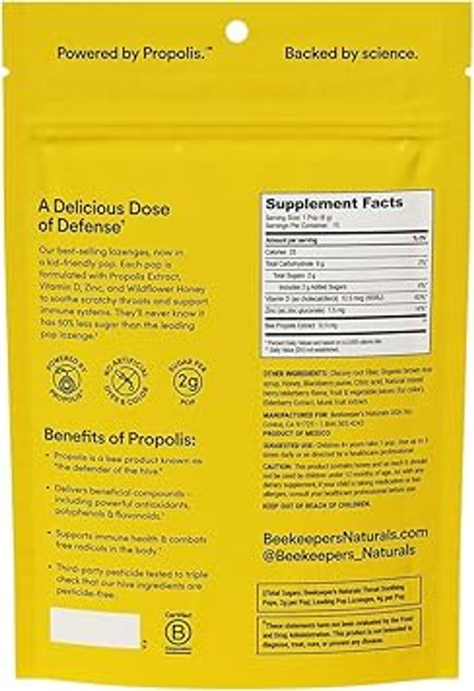 Kids Throat Soothing Watermelon Lollipops, By Beekeeper'S Naturals - Doctor Formulated Immune Support, Under 2G Sugar, Vitamin D & Honey, 15 Ct Kids Throat Soothing Watermelon Lollipops, By Beekeeper'S Naturals - Doctor Formulated Immune Support, Under 2G Sugar, Vitamin D & Honey, 15 Ct