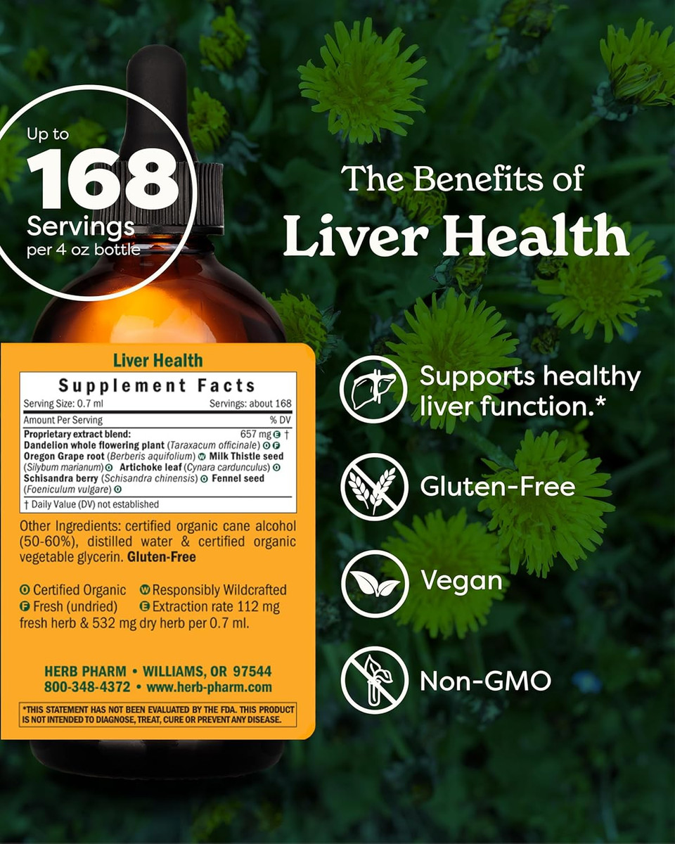Herb Pharm Liver Health Herbal Formula For Liver And Gallbladder Support - 1 Ounce