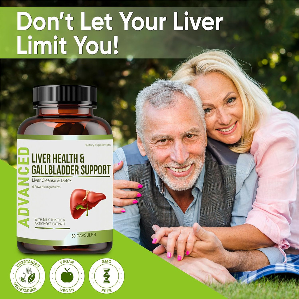 Liver Health Formula And Gallbladder Support-Liver Cleanse Detox & Repair To Support Liver Renew With Artichoke Extract, Milk Thistle, Dandelion Leaf. Liver Detox Supplements For Liver Support