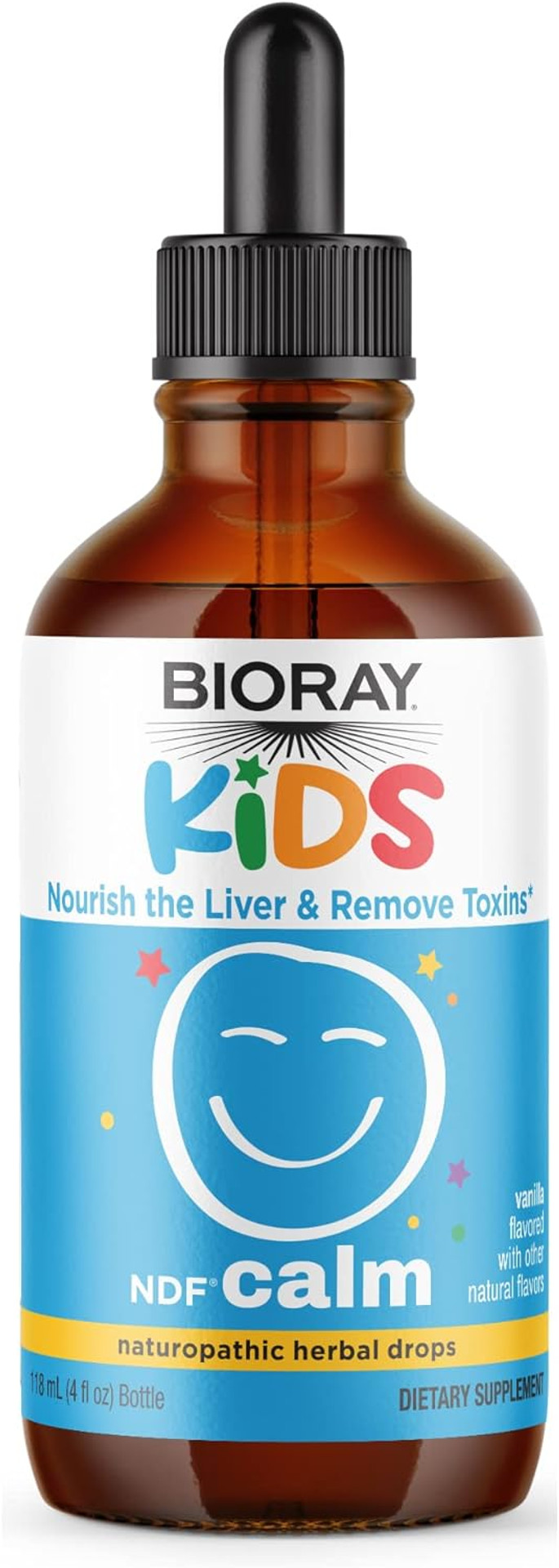 Bioray Kids Ndf Calm, Vanilla - 2 Fl Oz - Nourish The Liver & Remove Toxins - Non-Gmo, Vegan, Gluten Free - 1-2 Month Supply