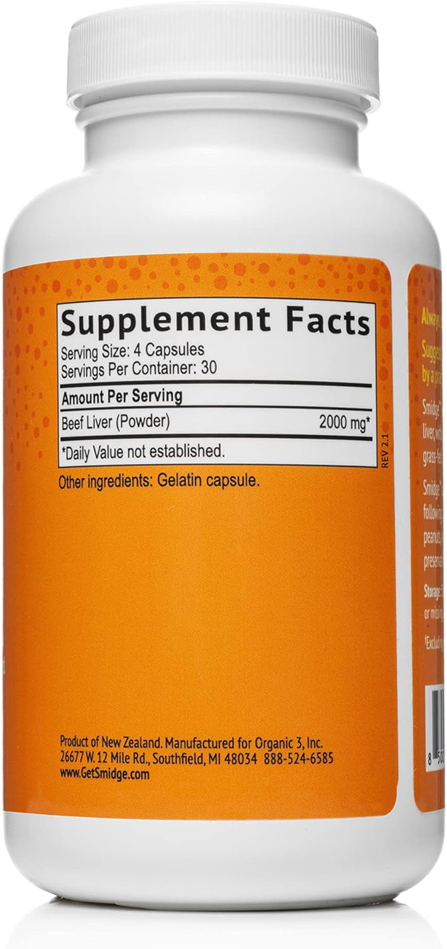 Smidge Beef Liver Capsules