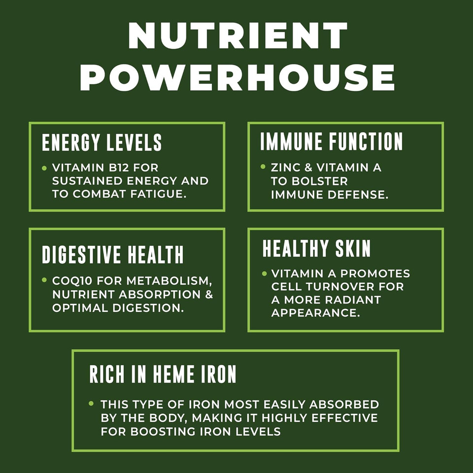 Beef Organ Supplement Grass Fed - 7 Beef Organs Complex From New Zealand - Liver Heart Pancreas Kidney Lung Spleen Bone Marrow - Non-Gmo, No Fillers, Hormone & Antibiotic Free - Carnivore Diet - 180Ct Beef Organ Supplement Grass Fed - 7 Beef Organs Complex From New Zealand - Liver Heart Pancreas Kidney Lung Spleen Bone Marrow - Non-Gmo, No Fillers, Hormone & Antibiotic Free - Carnivore Diet - 180Ct