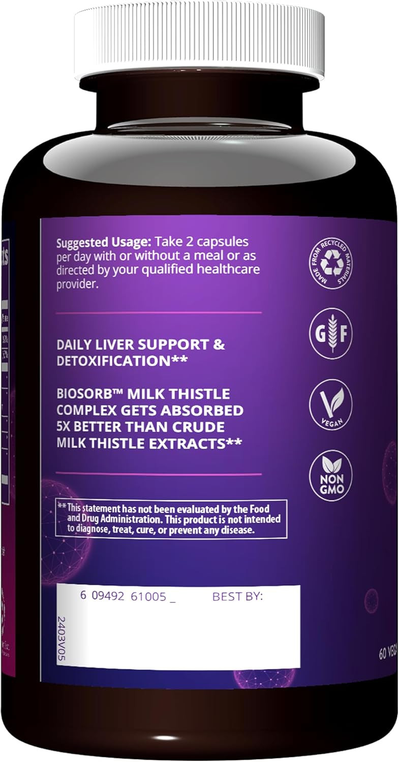 Mrm Nutrition Liver X®| Detoxification | Daily Liver Support | Antioxidants | Biosorbâ¢ Milk Thistle Complex With 5X Absorption | 30 Servings
