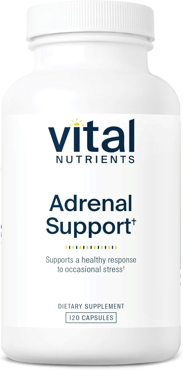 Vital Nutrients Adrenal Support | Adrenal Support Supplements For Gland Function And Cortisol Management | Supports Energy And Stress Levels | Gluten, Dairy, Soy Free | 240 Capsules