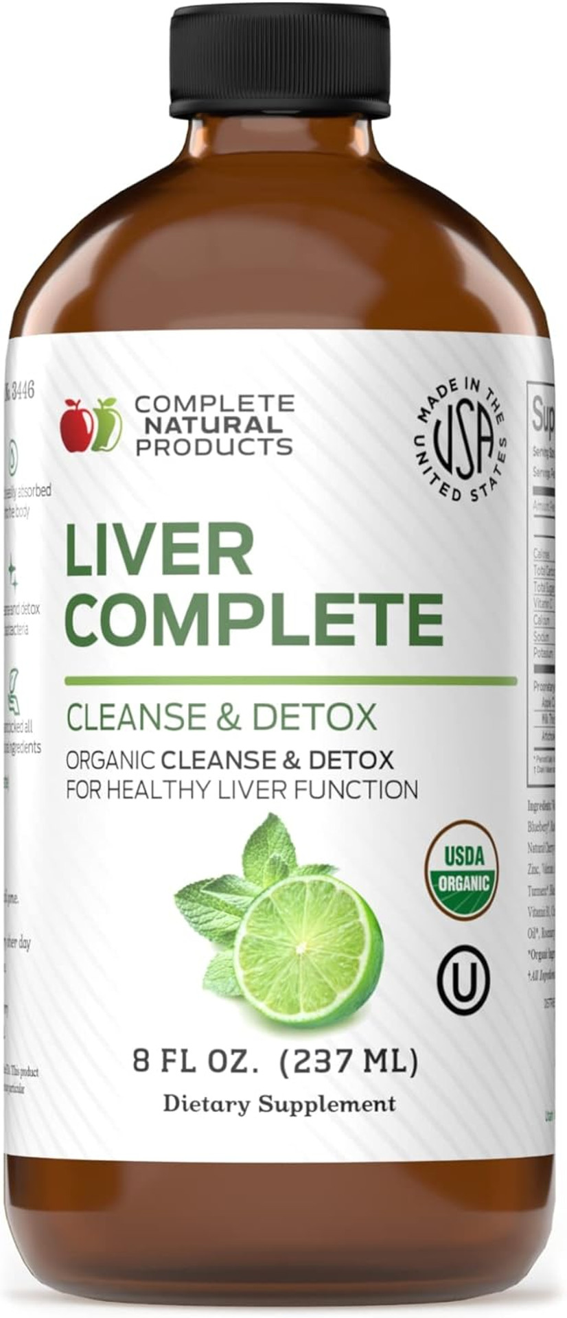 Complete Natural Products Liver Complete 12Oz - Organic Liquid Liver Cleanse & Detox Supplement For High Enzymes, Fatty Liver, Liver Support Complete Natural Products Liver Complete 12Oz - Organic Liquid Liver Cleanse & Detox Supplement For High Enzymes, Fatty Liver, Liver Support