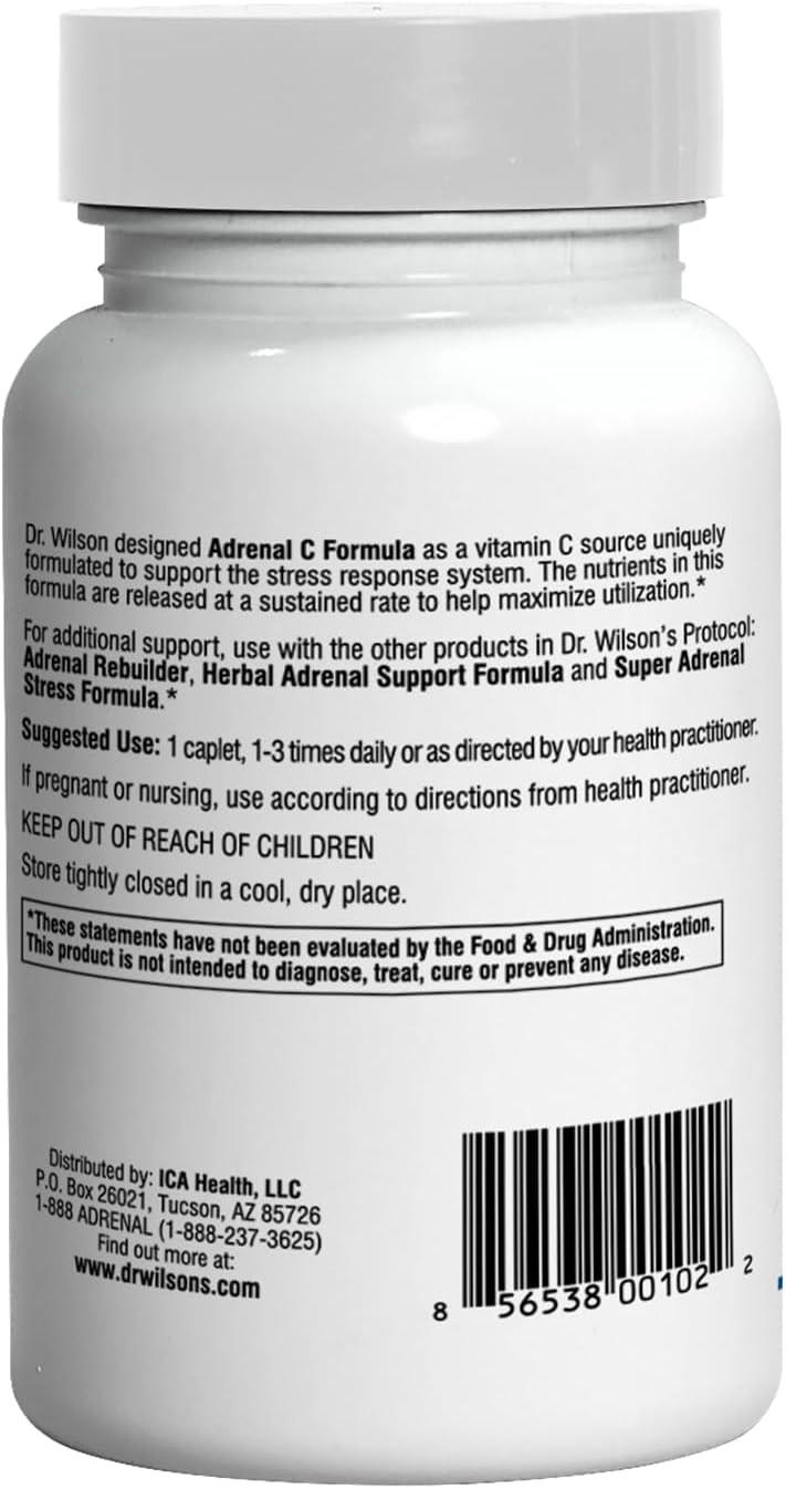 Dr. Wilson'S Adrenal C Formula 90 Caplets Time-Release, Buffered Vitamin C For Daily Use