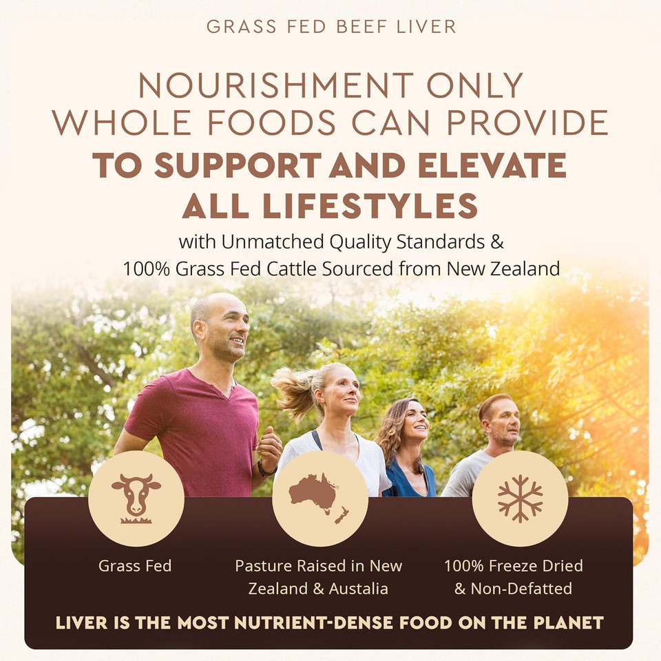 Ancestral Supplements Grass Fed Beef Liver 180 Capsules, Supports Energy Production, Detoxification, Digestion, Immunity And Full Body Wellness, Non-Gmo, Freeze Dried Liver Health Supplement