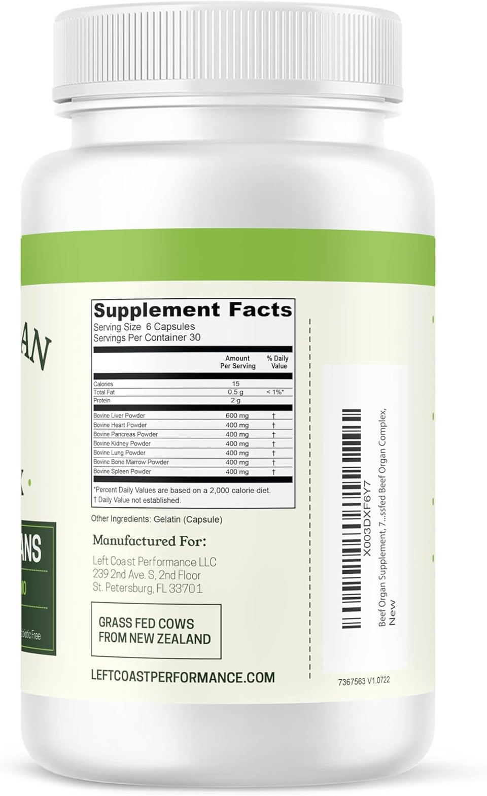 Beef Organ Supplement For Women - Beef Liver, Kidney, Heart And Uterus Tissue, Supports Women'S Overall Energy And Health - Pasture Raised In New Zealand - No Fillers Or Flow Agents - 120 Capsules Beef Organ Supplement For Women - Beef Liver, Kidney, Heart And Uterus Tissue, Supports Women'S Overall Energy And Health - Pasture Raised In New Zealand - No Fillers Or Flow Agents - 120 Capsules