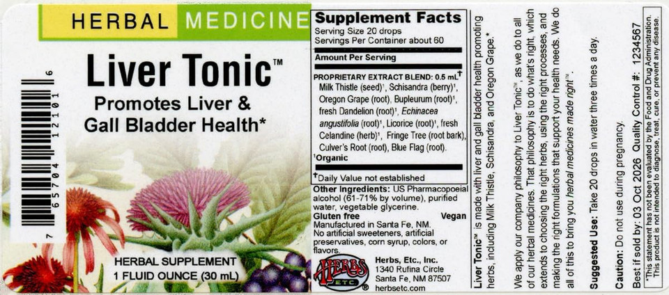 Herbs Etc. Liver Tonic 1 Oz