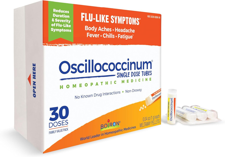 Boiron Oscillococcinum For Relief From Flu-Like Symptoms Of Body Aches, Headache, Fever, Chills, And Fatigue - 6 Doses